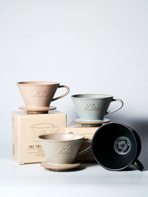 KALITA MI185 美濃燒陶瓷濾杯 - 沙黑色