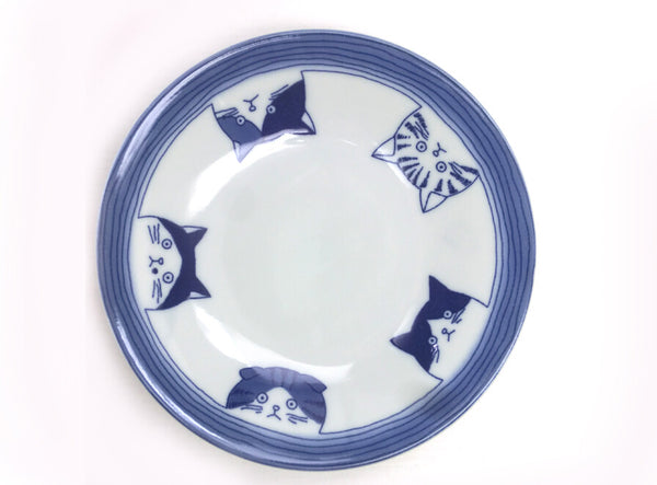 SHICHITA Cat Ceramic Plate Set of 5