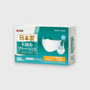 Azfit 日本口罩 不織布プリーツマスク 小號 30片裝