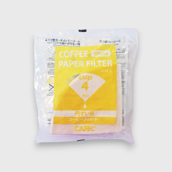 CAFEC Cup4 Conical Filter Paper - White