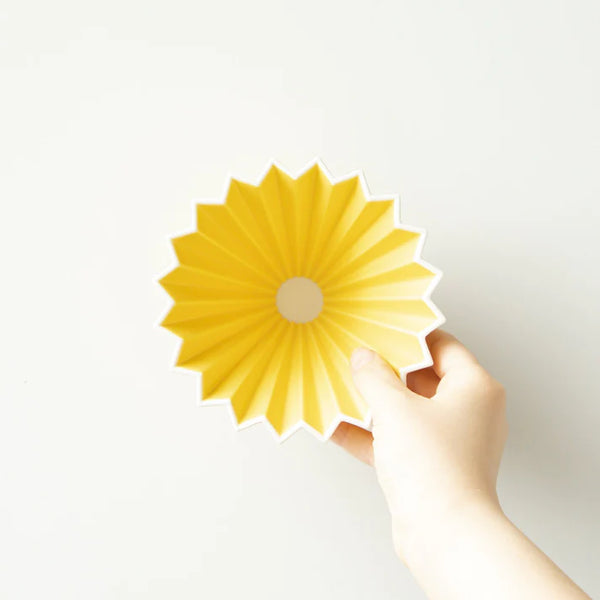 ORIGAMI Ceramic Origami Filter Cup - Yellow