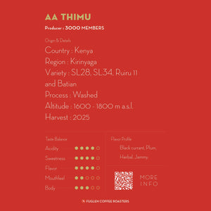 FUGLEN Coffee AA THIMU / KENYA