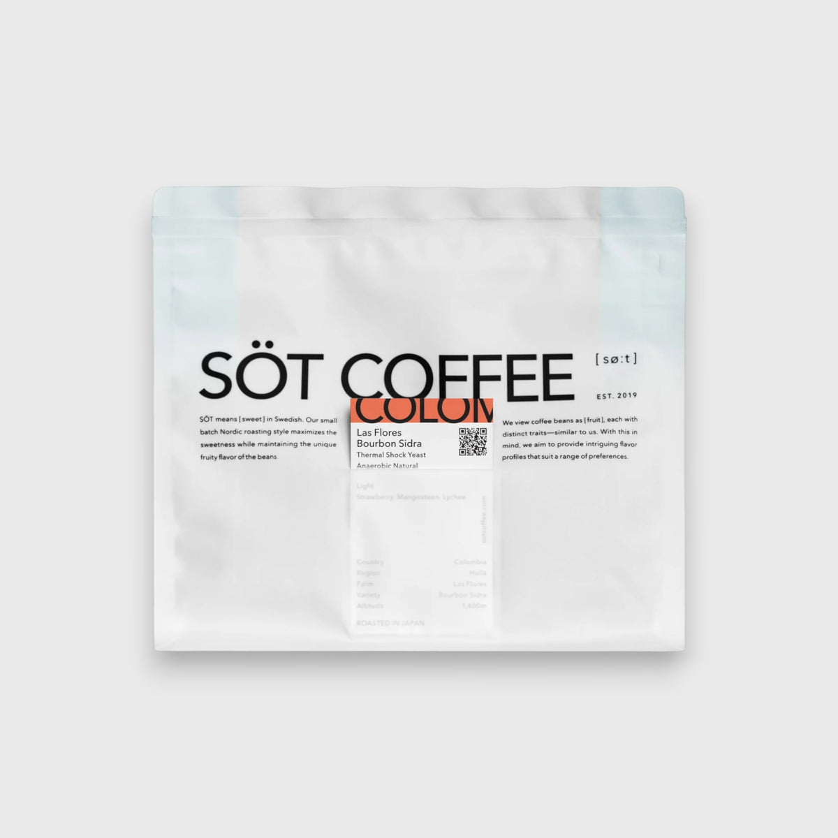 SOT Coffee Roaster COLOMBIA Las Flores Bourbon Sidra Thermal Shock Yeast Anaerobic Natural