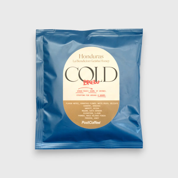 PostCoffee Cold Brew Pack - Honduras La Bendicion Geisha Honey - M3 Coffee & Zakka