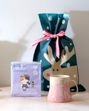 M3 Coffee モヤの日常 混合掛耳包  × 六魯 赤富士山杯 套裝（連禮物袋）
