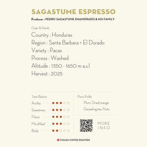 FUGLEN Coffee SAGASTUME ESPRESSO / HONDURAS