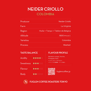 FUGLEN Coffee NEIDER CRIOLLO / COLOMBIA