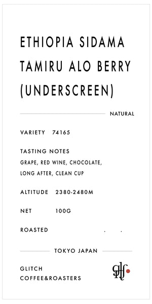 GLITCH Coffee ETHIOPIA Sidama Tamiru Alo Berry ”Under Screen”