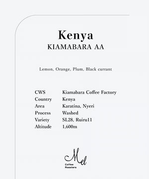 Mel Coffee KENYA Kiamabara AA - Light