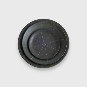 RESTFOLK 信樂燒陶瓷平碟 - 黑色 - M3 Coffee & Zakka