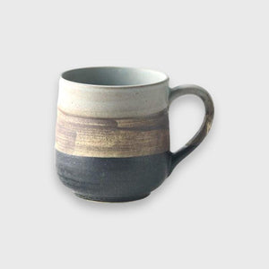 美濃燒 木頭造型咖啡杯 - 灰色 - M3 Coffee & Zakka